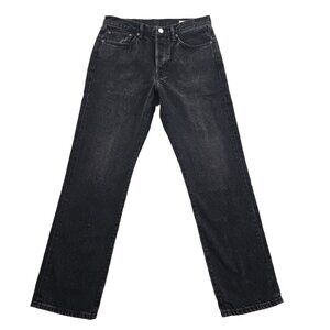 AYR All Year Round The Normie Jeans 31x30 Black Button Fly Classic Straight Leg